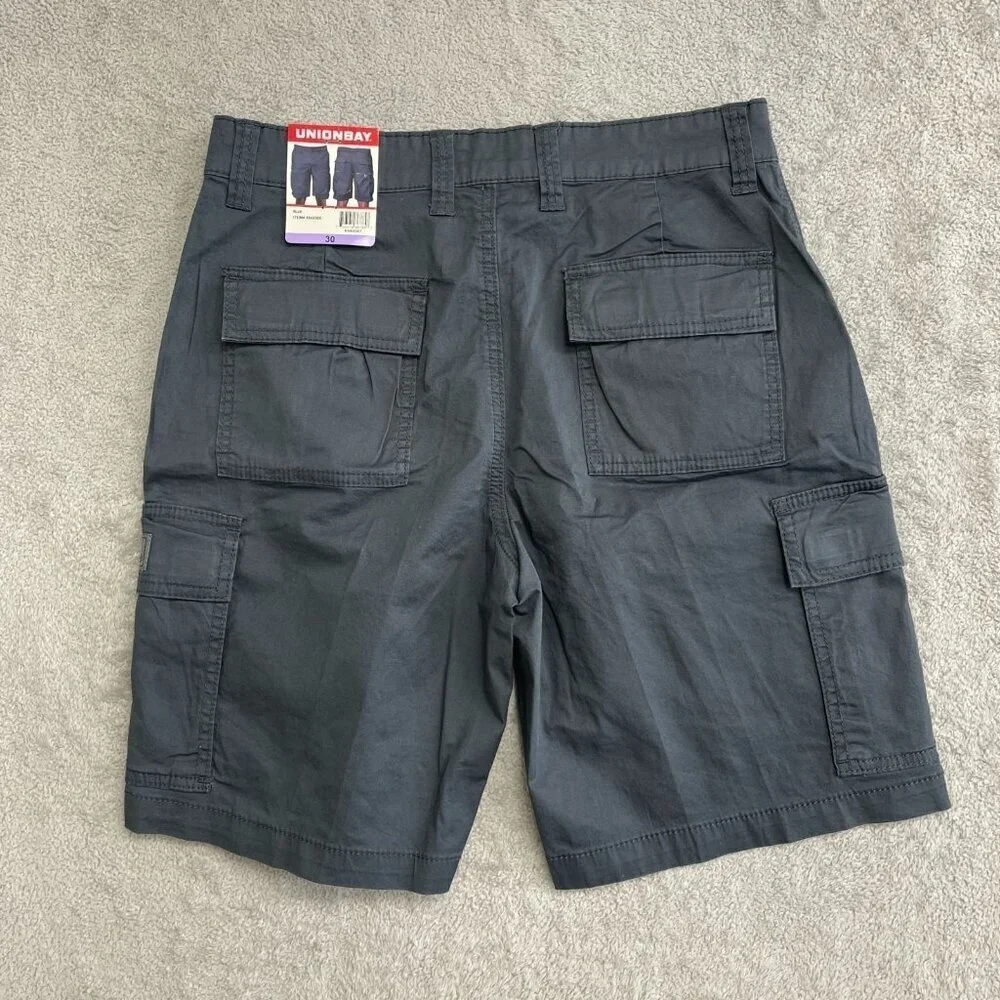 NEW Unionbay Men's Size 30 Cargo Shorts Blue Cotton/Spandex Blend